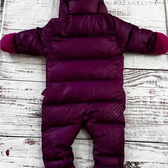 Onekid CAR SEAT SAFETY INFANT ROAD COAT® SNOW SUIT - PLUM 6-12 Months Down Fill - Picture 6 of 6